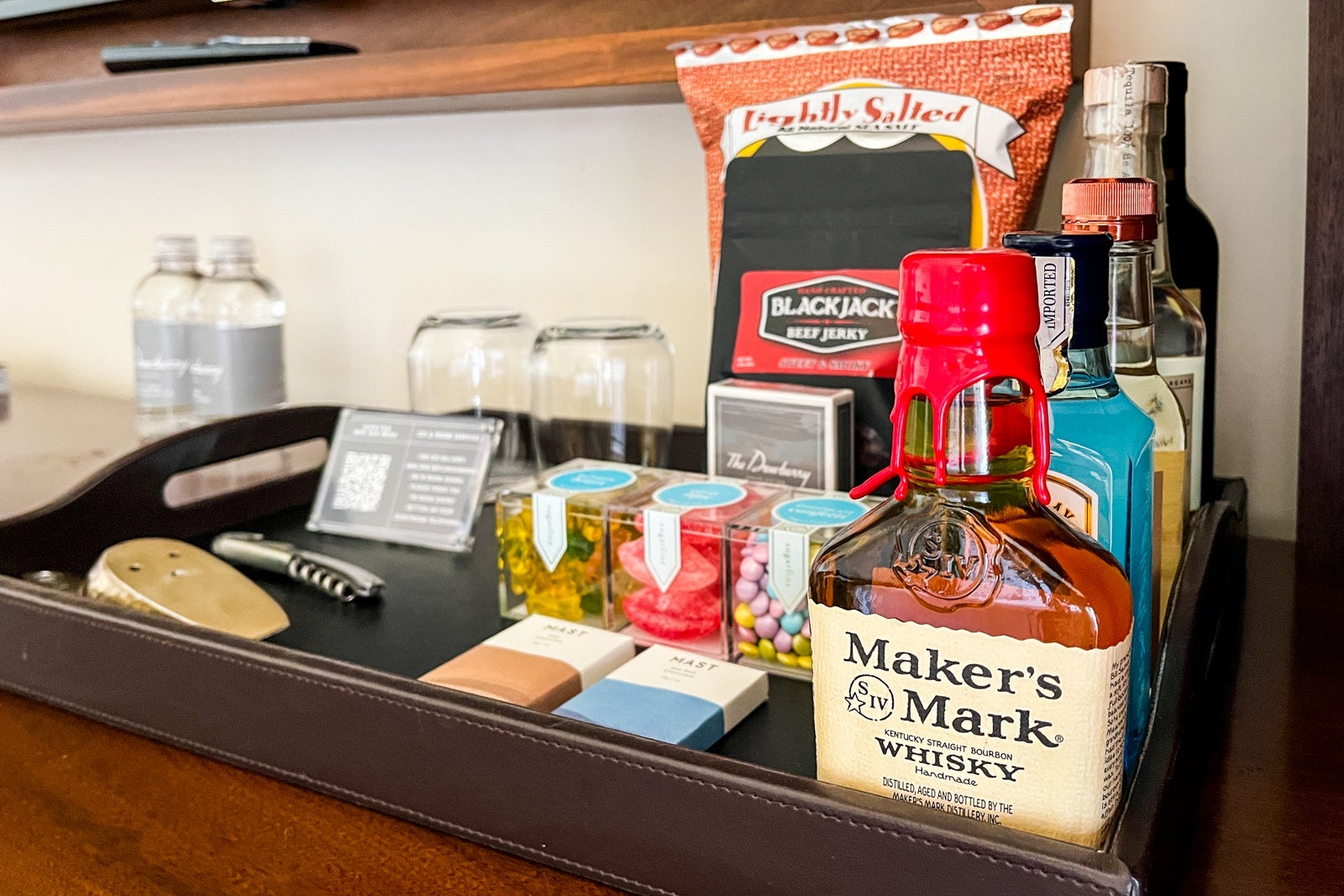 In-room snacks at The Dewberry Charleston