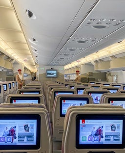 A step up from your average economy: Flying Emirates' A380 from Dubai to Johannesburg