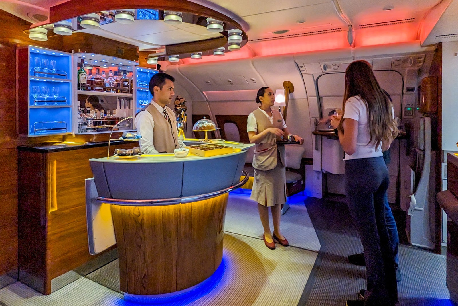 bar in an airplane