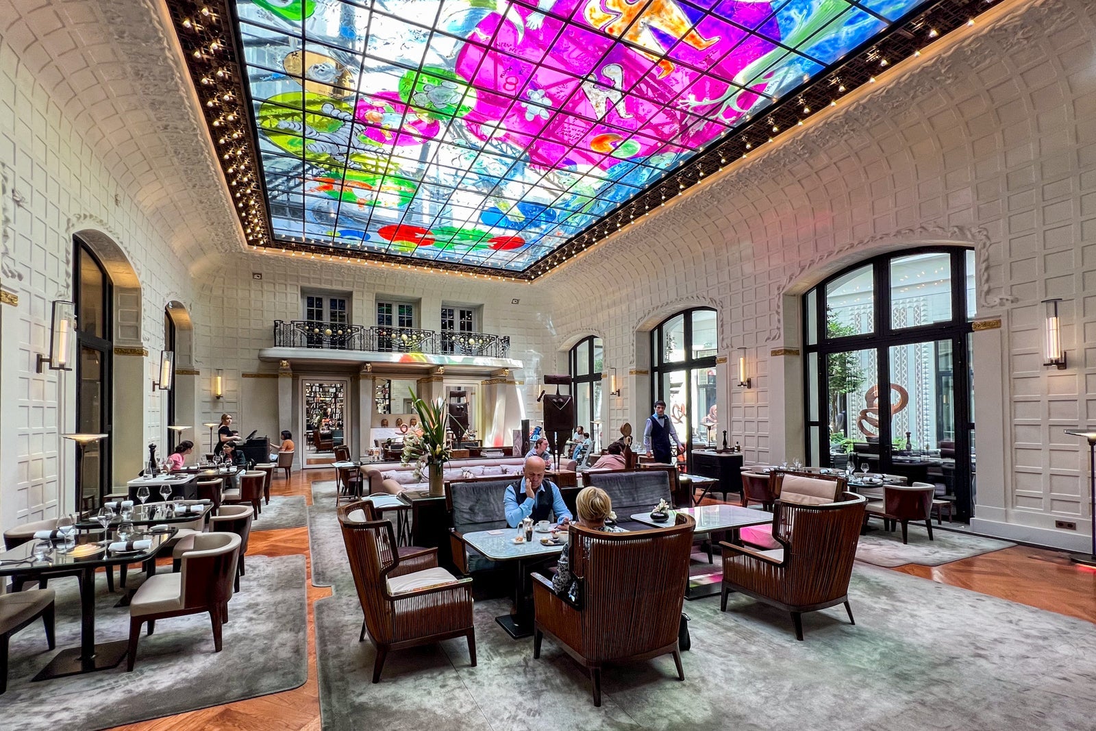 The living room bar at the Hotel Lutetia in Paris, France