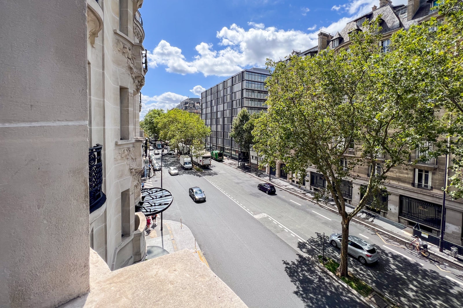 A view from the room of Hotel Lutetia in Paris, France