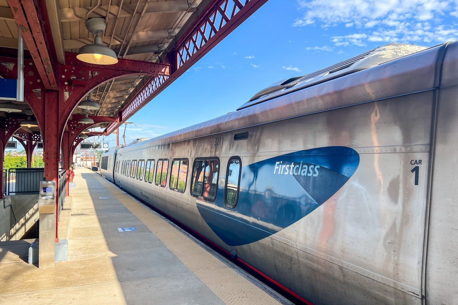 Amtrak train in Delaware