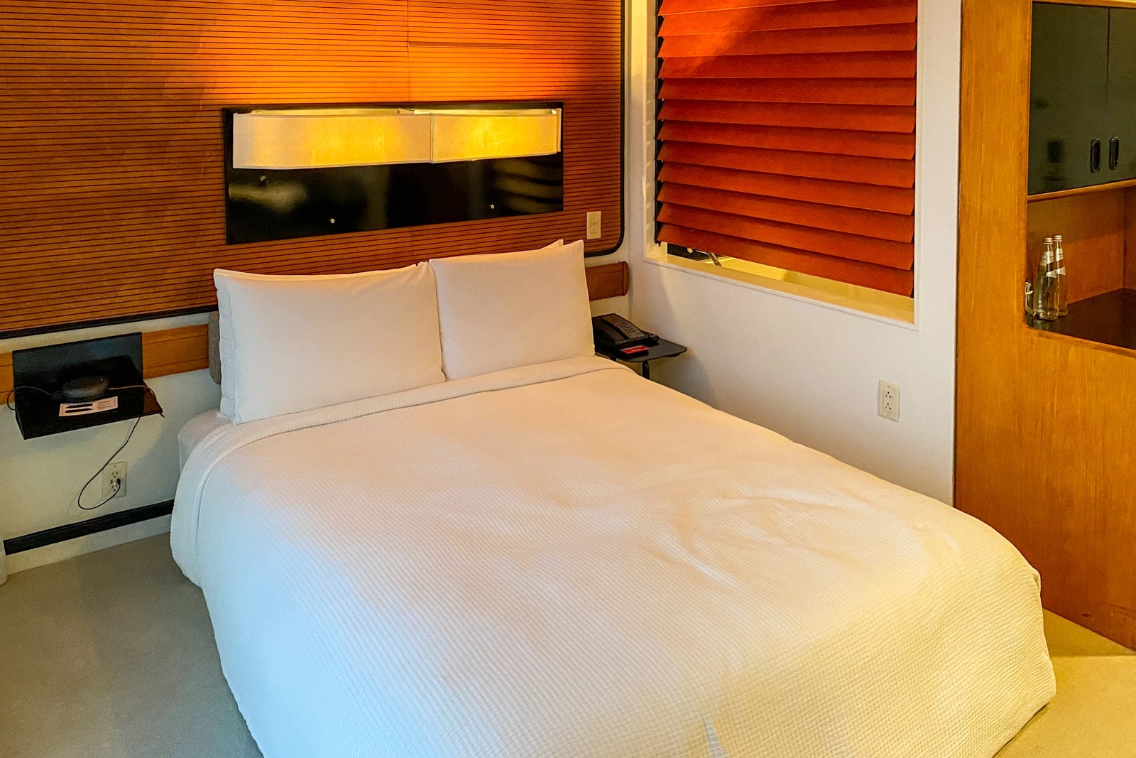 hotel room bed