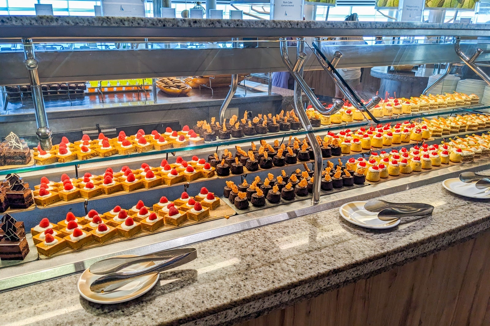 Dessert bar at cruise ship buffet