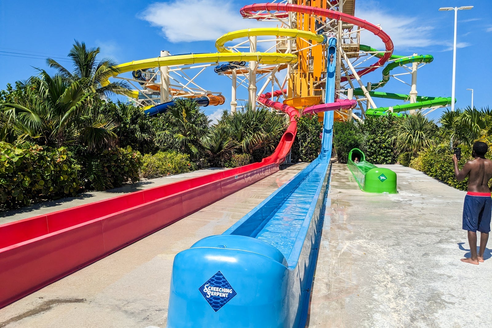 Multi-color waterslides