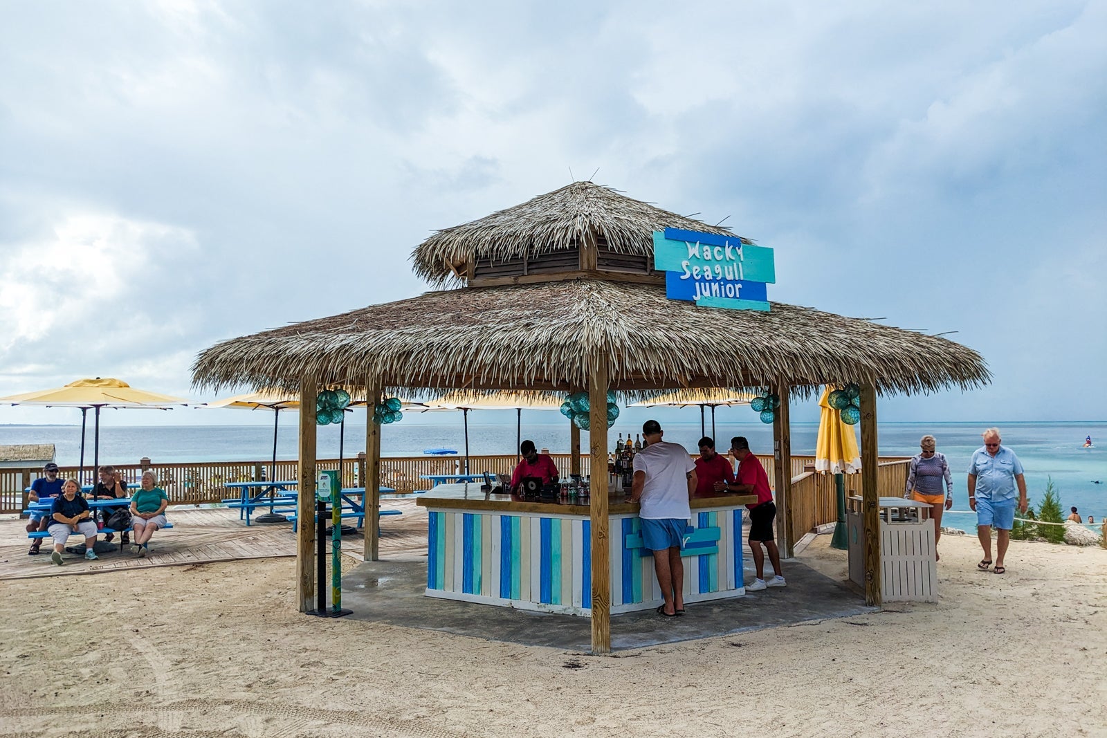 Thatched-roof bar