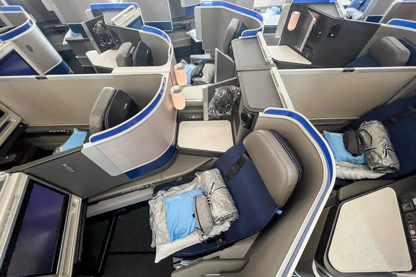 United Polaris seats from above