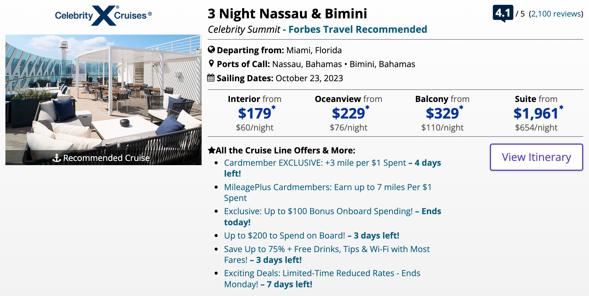 Booking a Celebrity cruise through United Cruises
