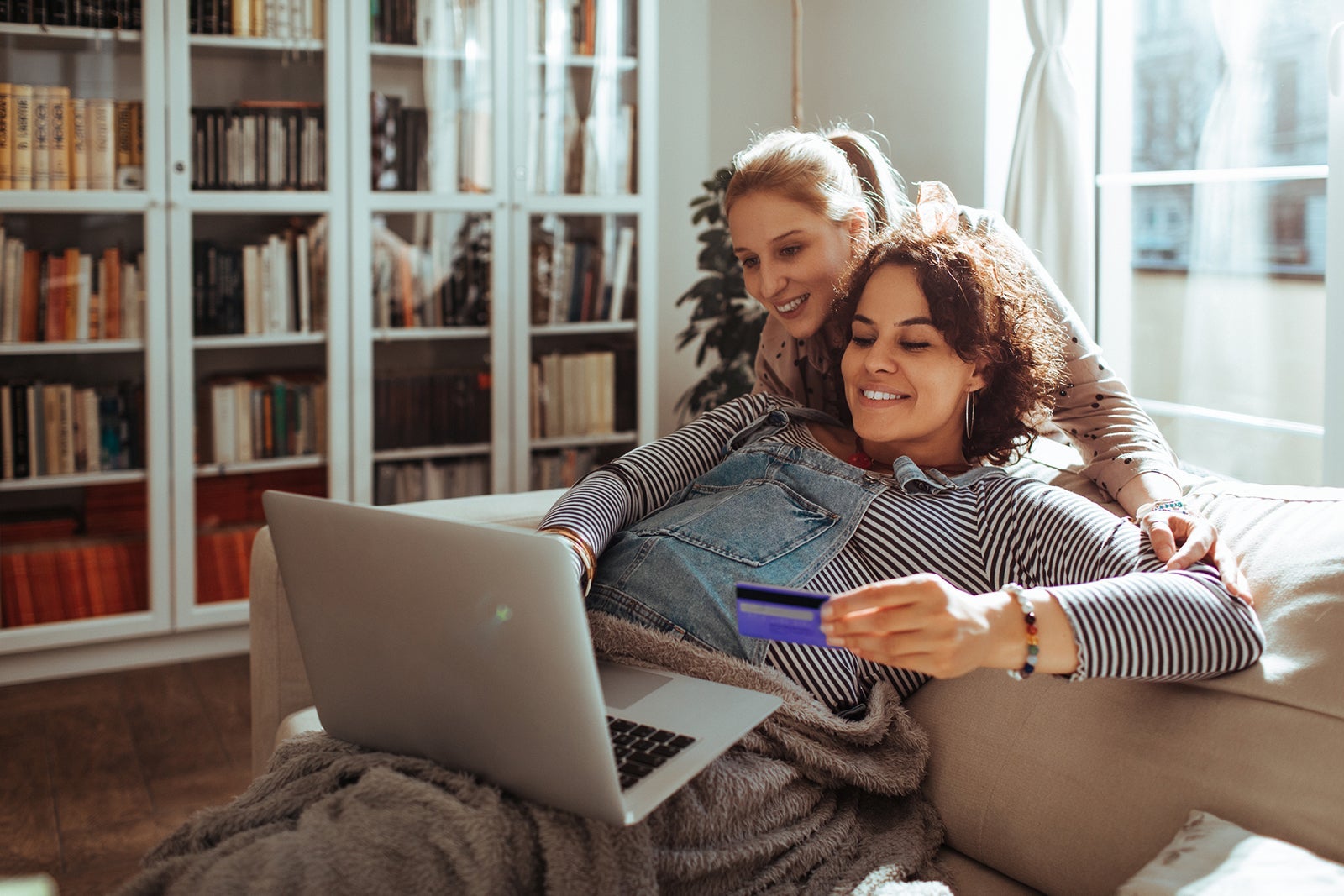 Woman using a laptop