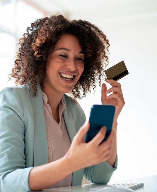 Woman with a credit card