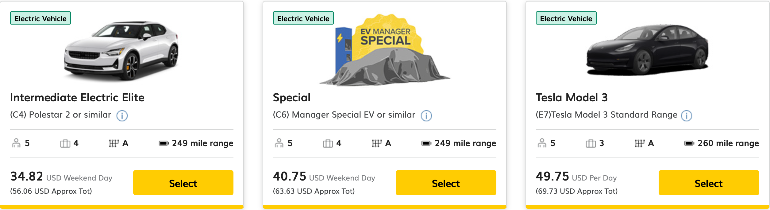 Hertz AAA electric free day
