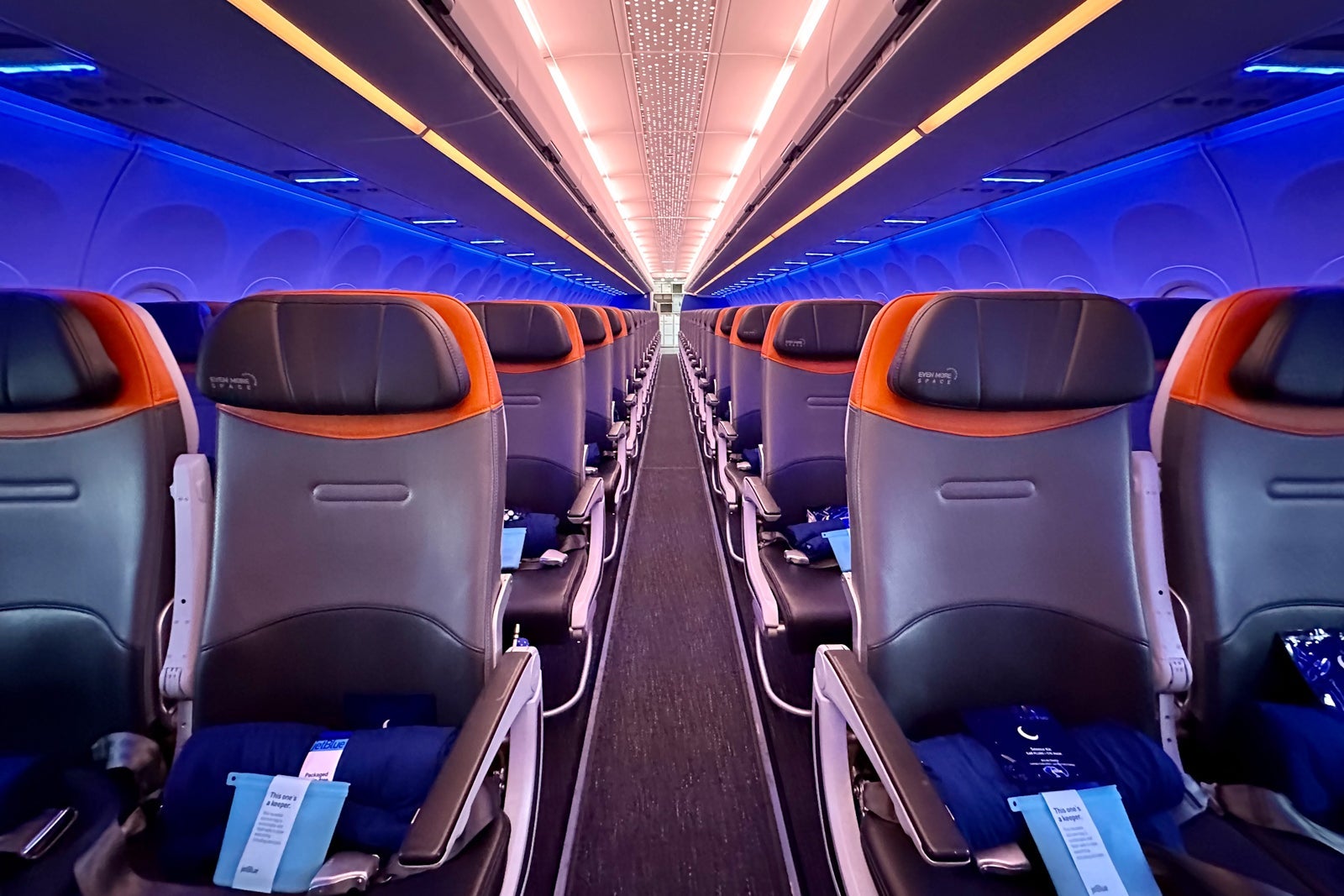 Riding on a Jetblue Airbus