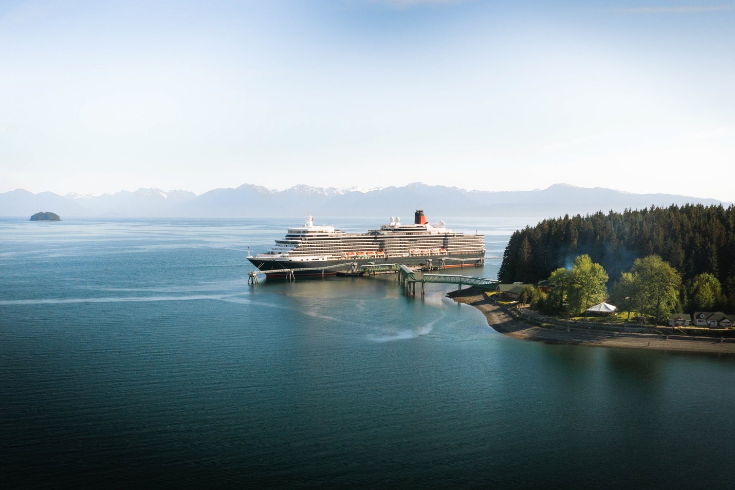 Queen Elizabeth in Icy Strait Point in Alaska