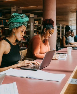 college students studying