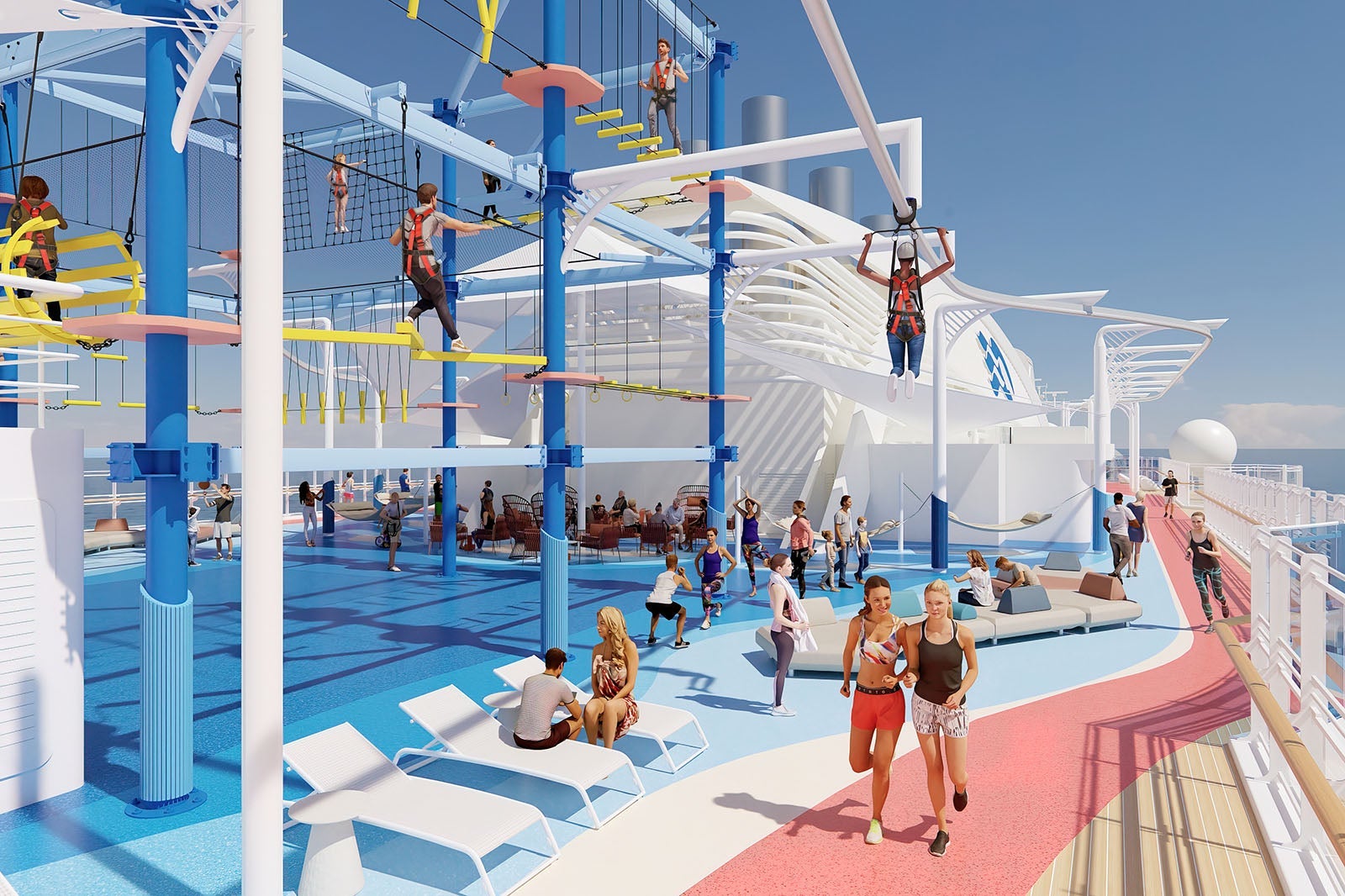 Artist's rendering of Park19 family activity area on Sun Princess.