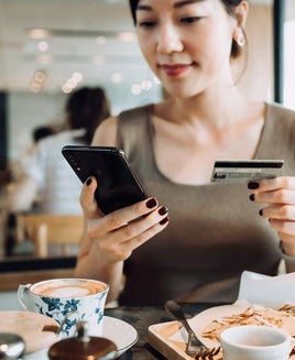 Woman dining