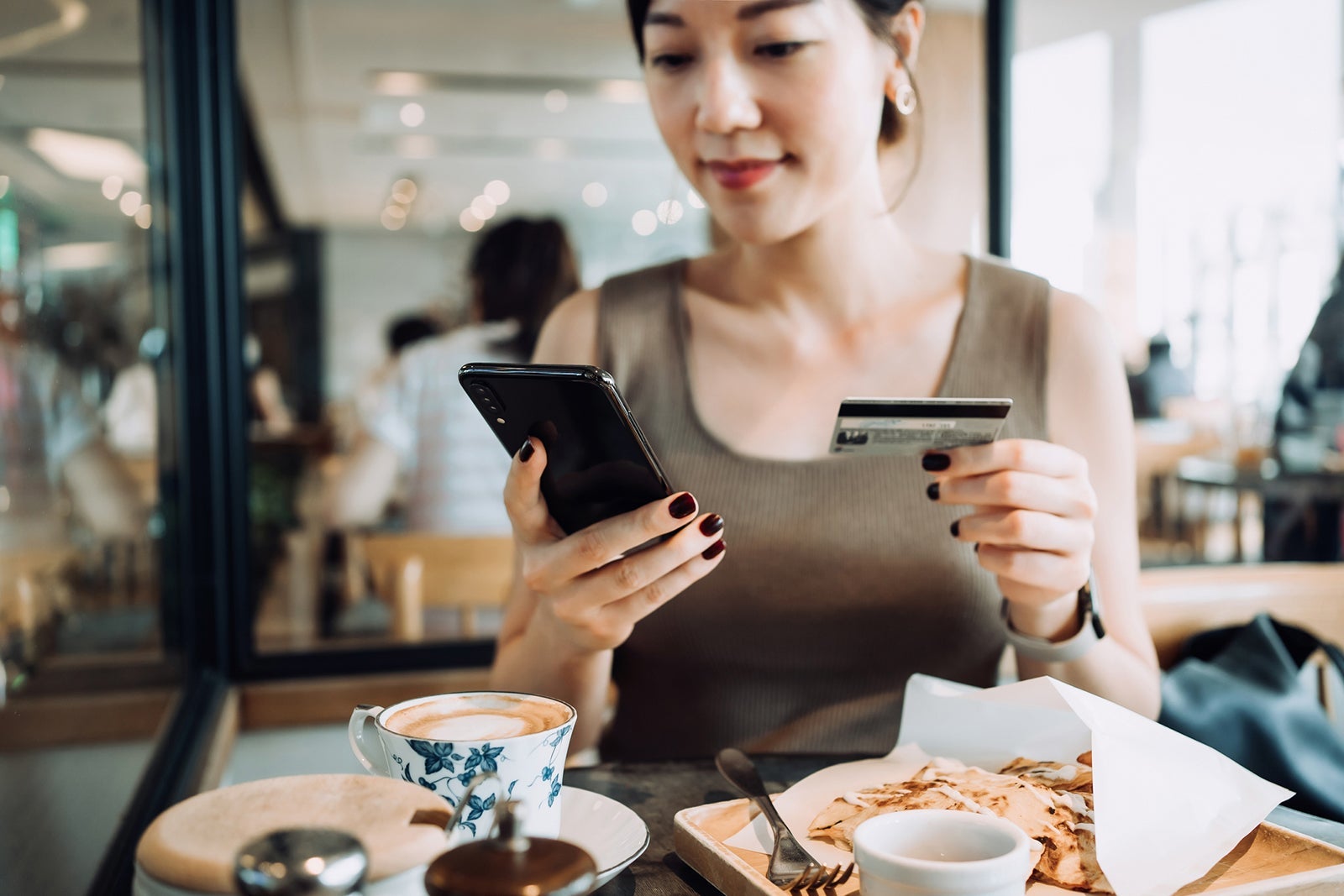 Woman dining