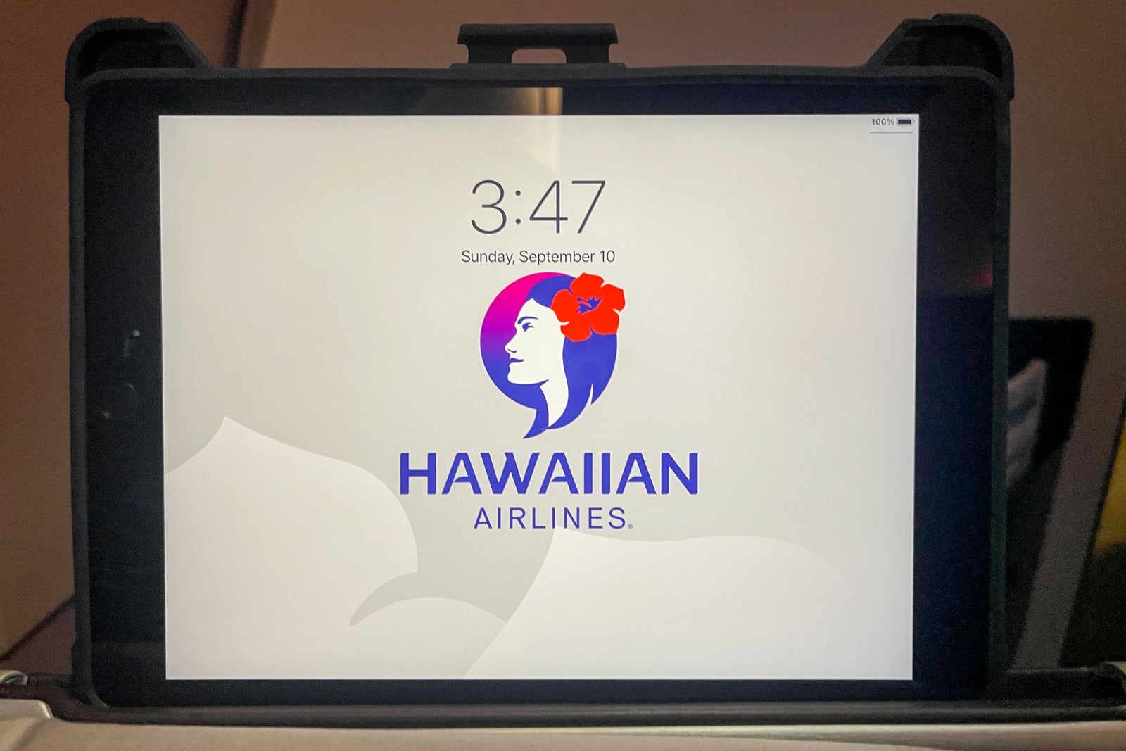 iPads on Hawaiian Airlines first class