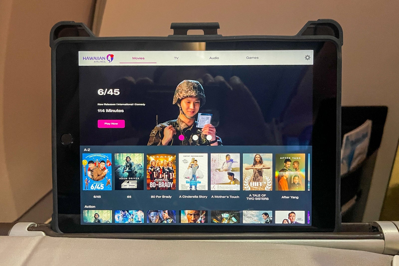 iPads on Hawaiian Airlines first class
