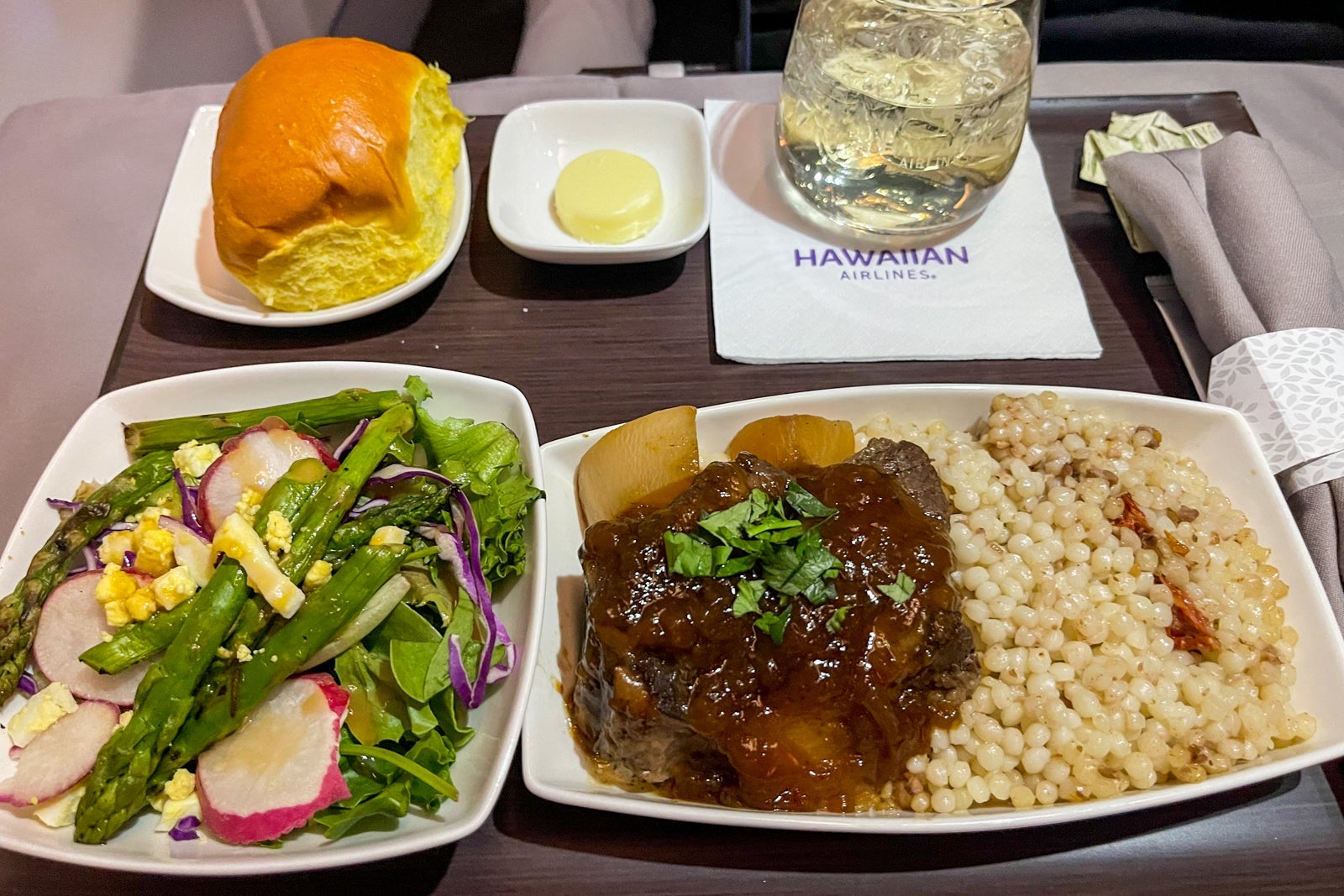 Hawaiian Airlines first class food