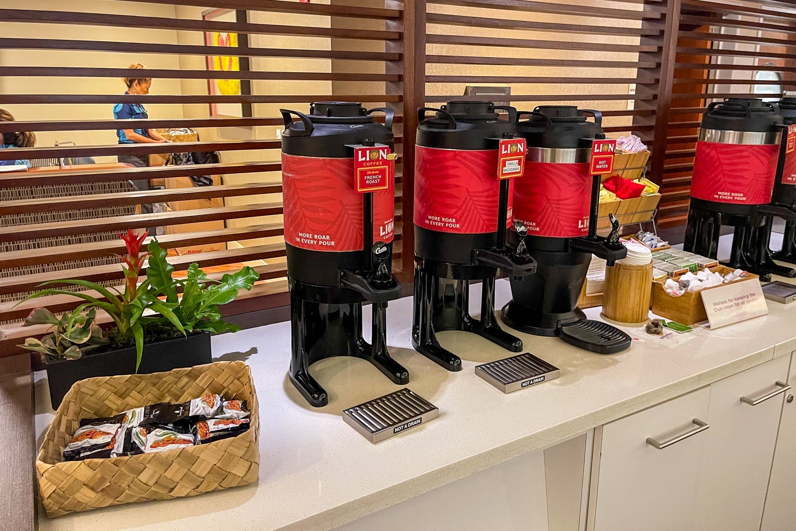 Coffee at Hawaiian Airlines Premier Club