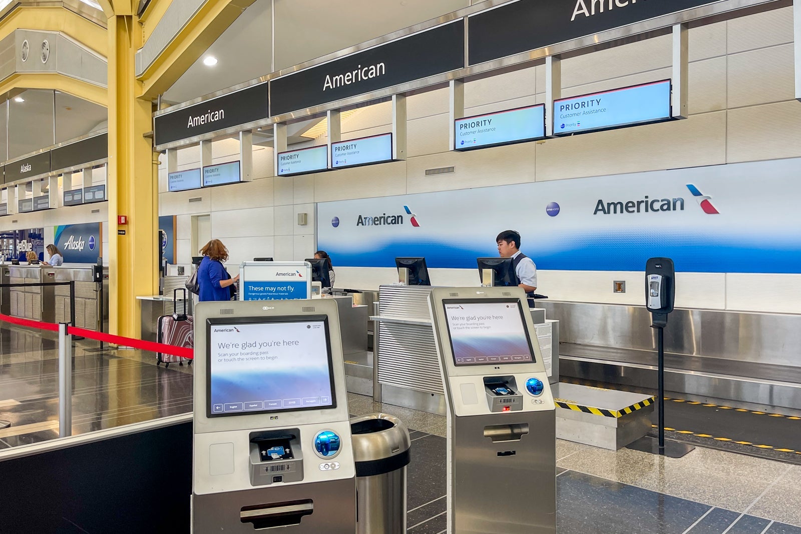 American Airlines priority check in at DCA