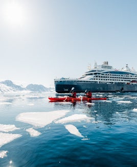 A Ponant ship in Antarctica