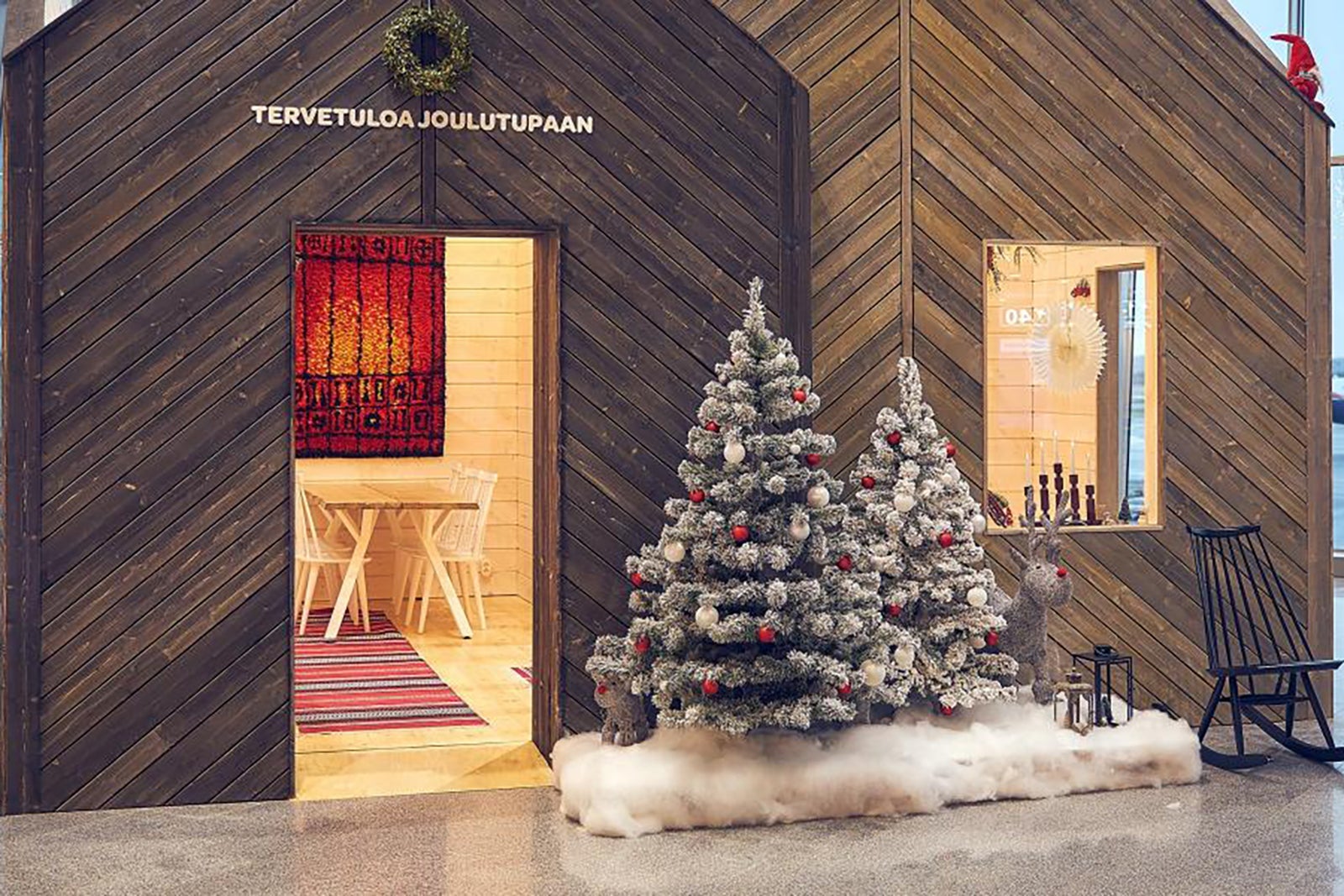 Christmas display at Finavia Helsinki airport