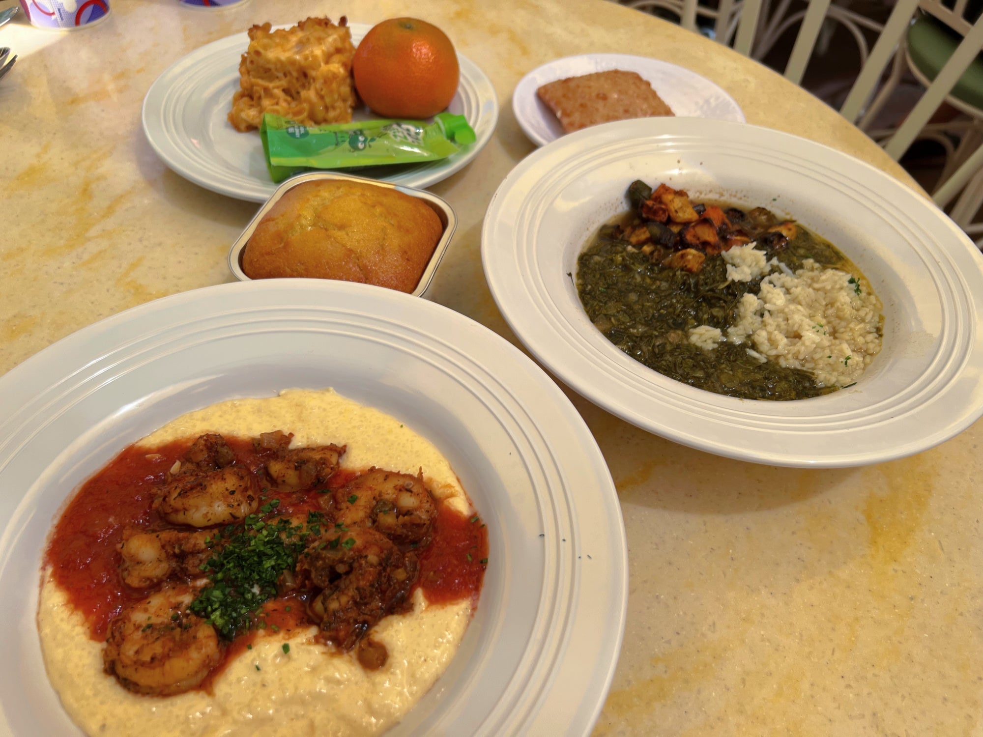 Food at Tiana's Palace in Disneyland