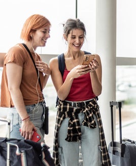 Friends traveling together