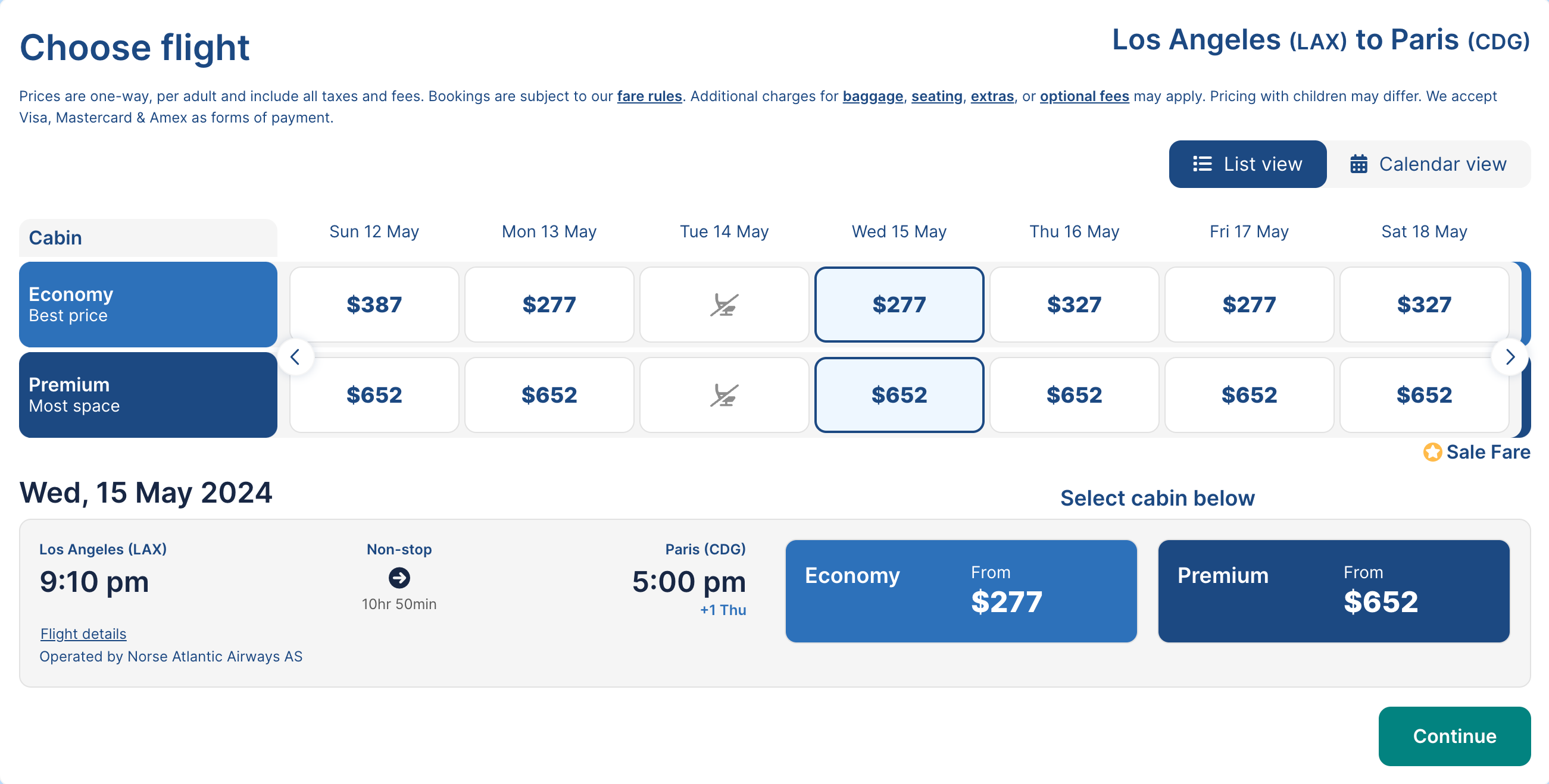 flight options
