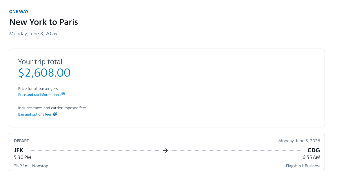 American Airlines AAdvantage screenshot