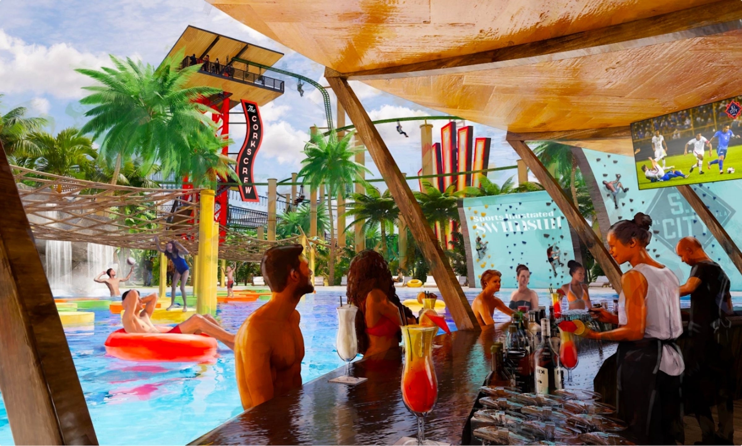 artist's rendering of a Sports Illustrated resort