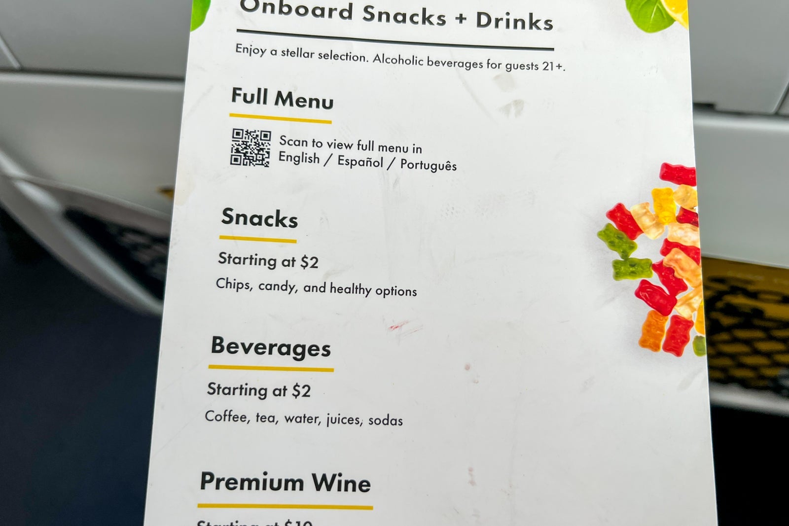 Brightline menu offering