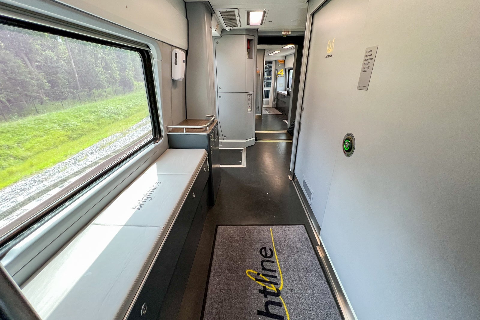 Brightline train bathroom