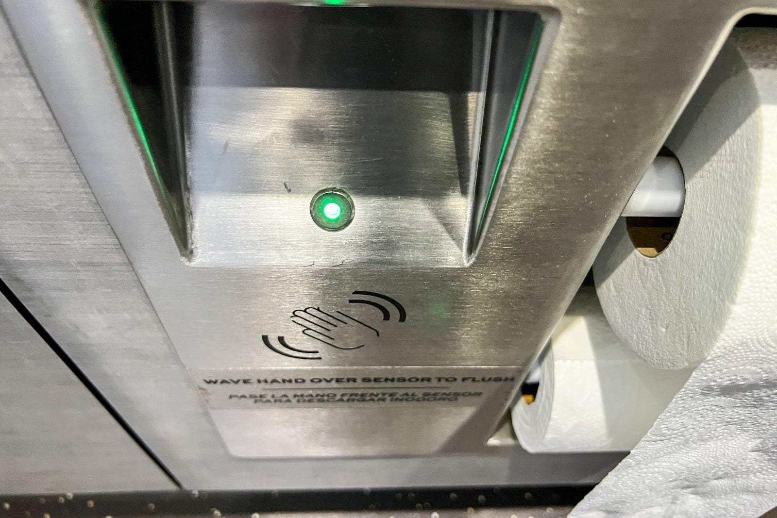 Brightline train bathroom