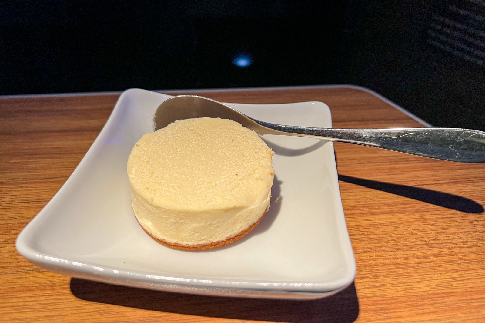 Desserts during business-class flight