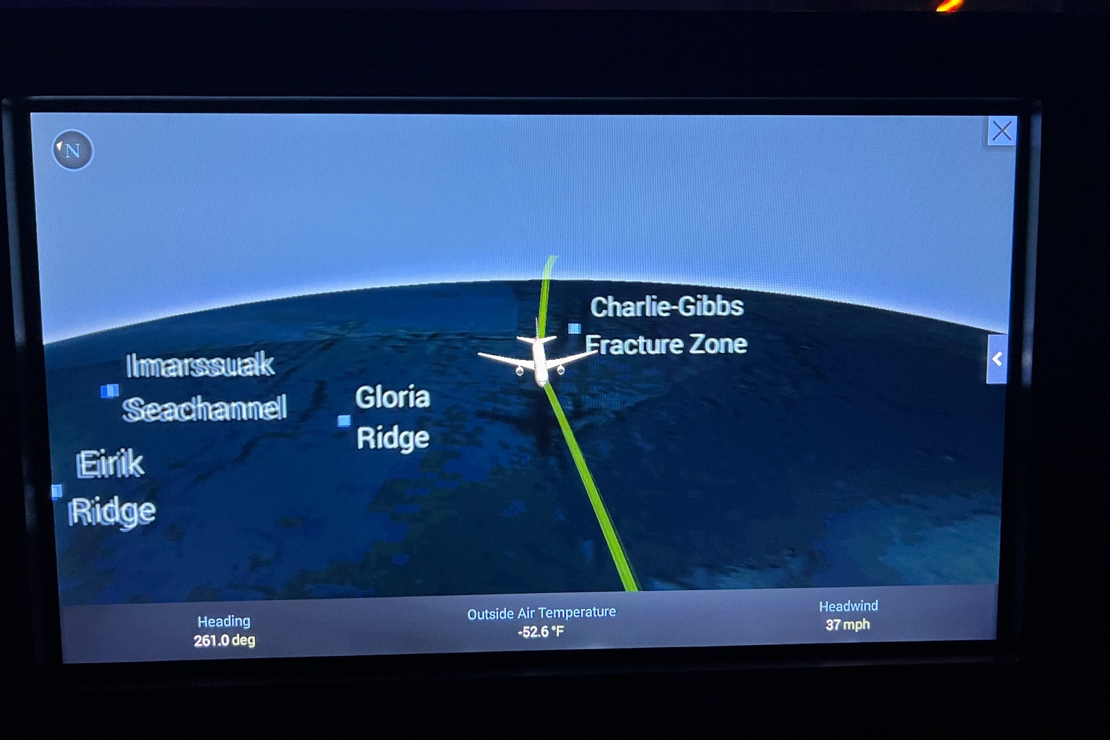 Business-class cabin inflight entertainment