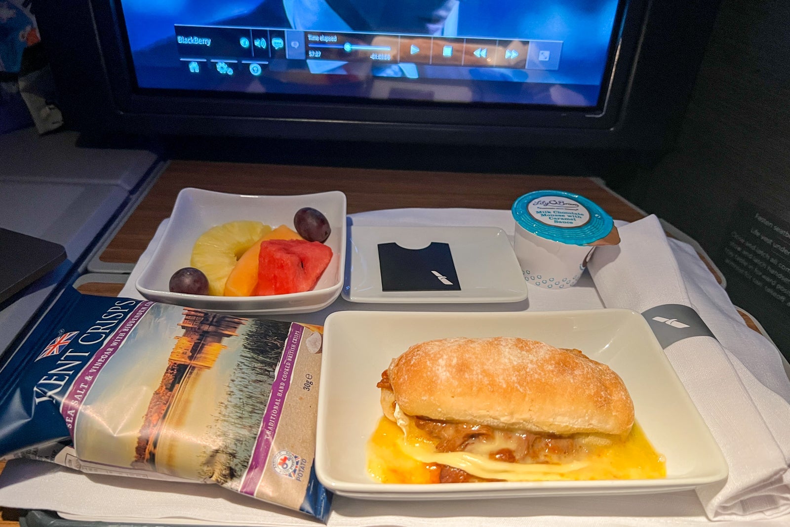 Light meal before landing