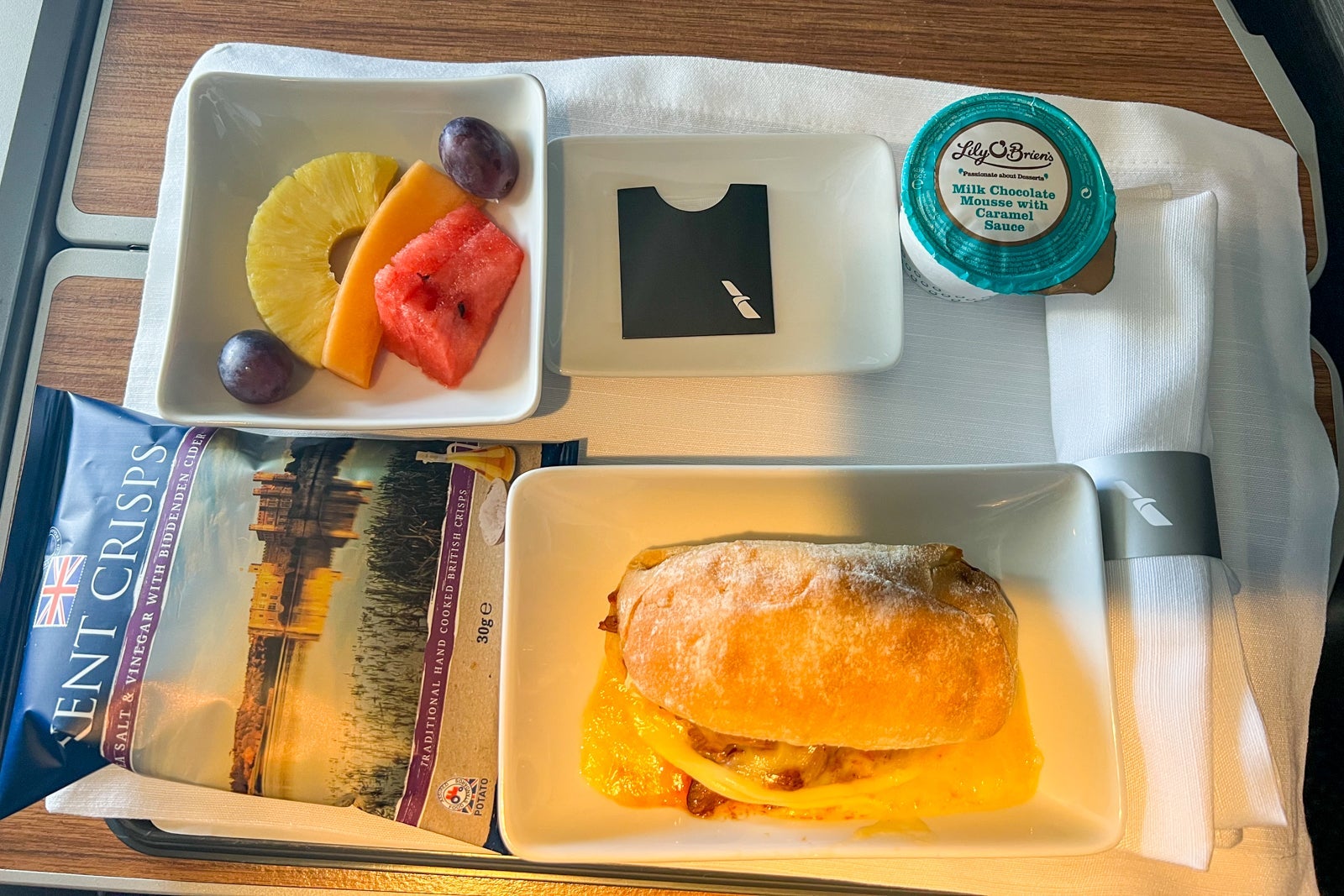 Light meal before landing