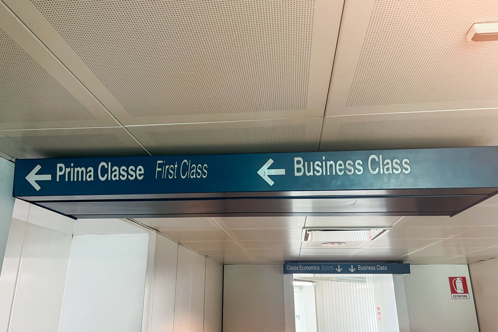 View from plane business class