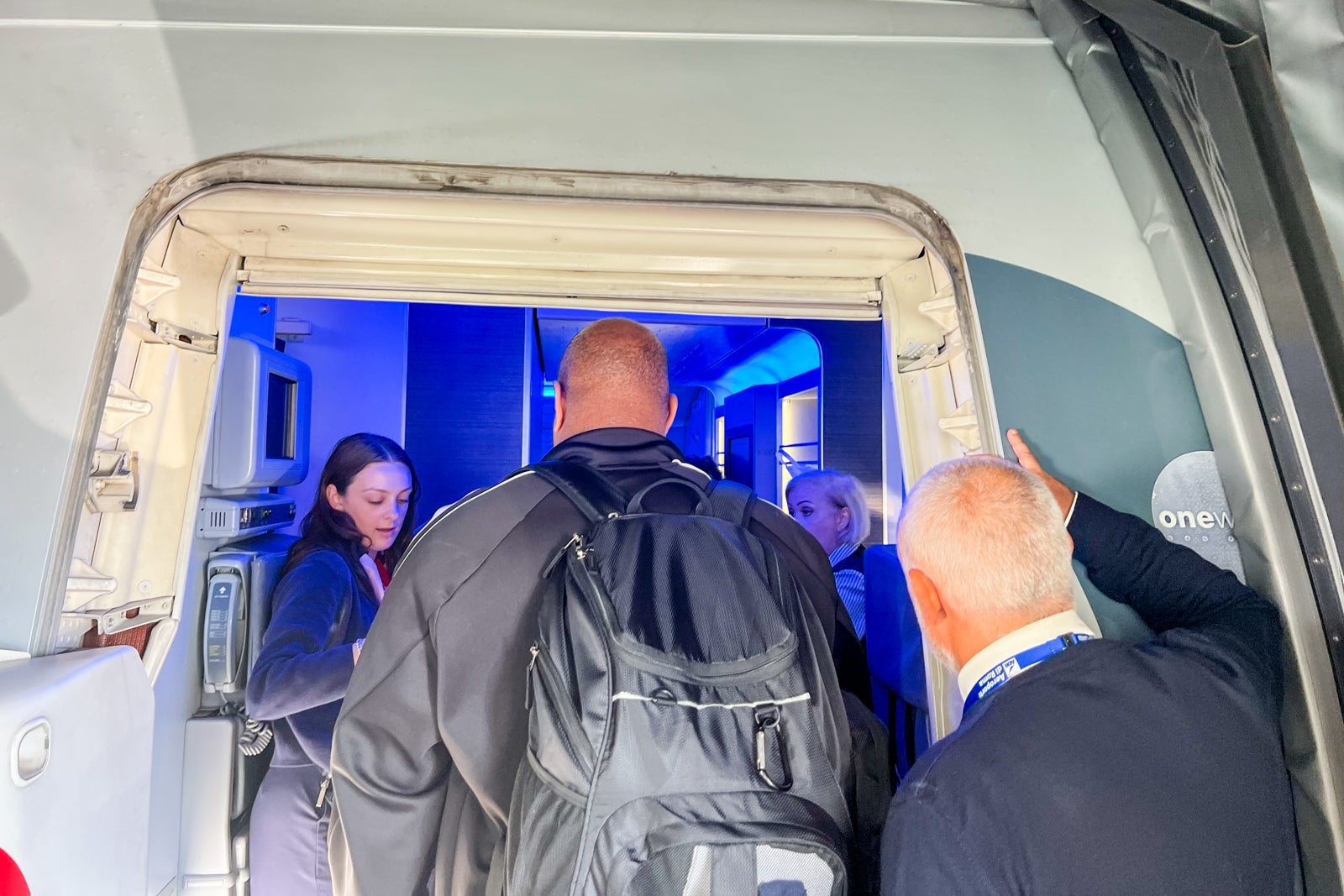 View from plane business class