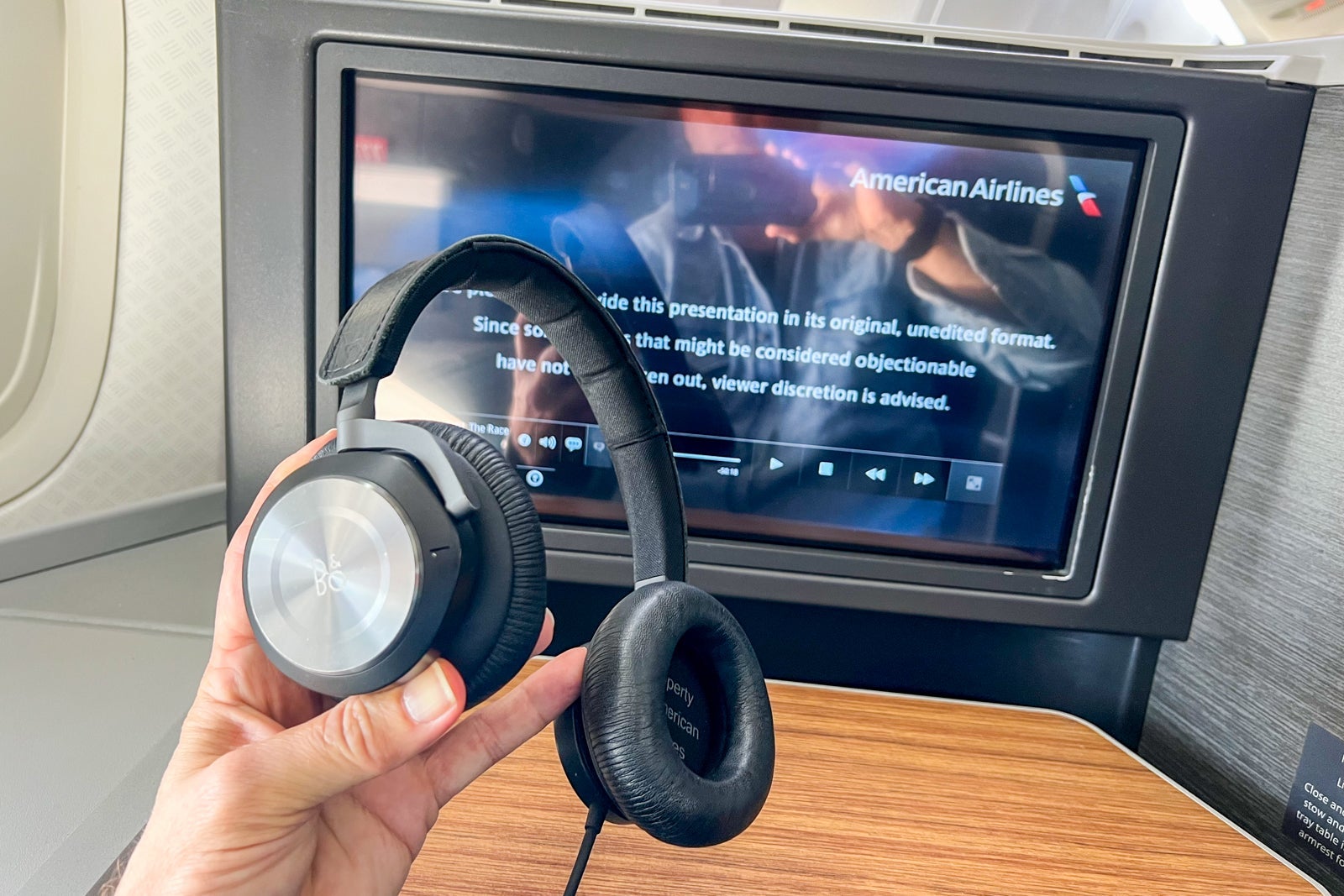 Business-class cabin amenities