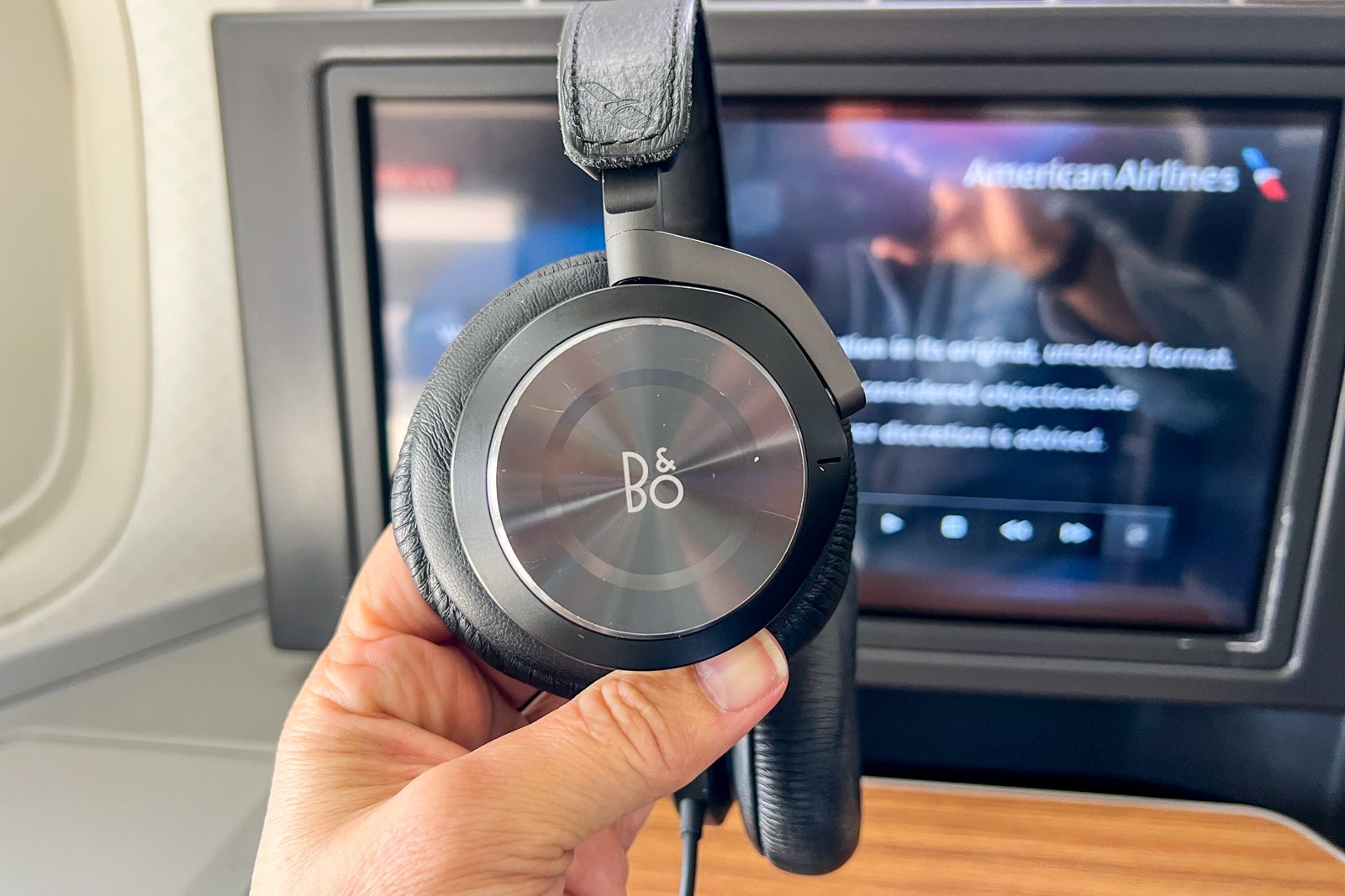 Business-class cabin inflight entertainment