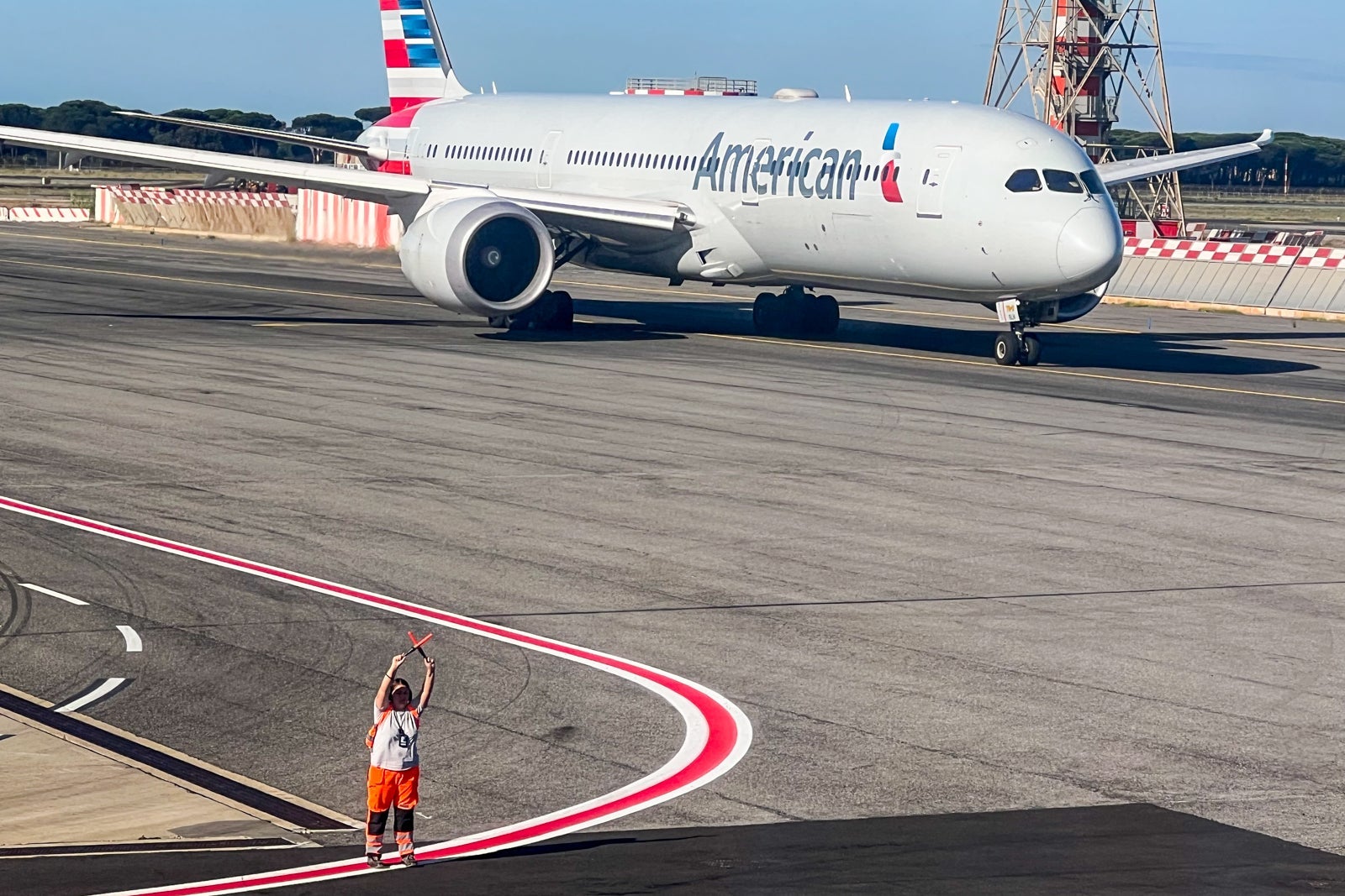 American Airlines plane on the tarmac