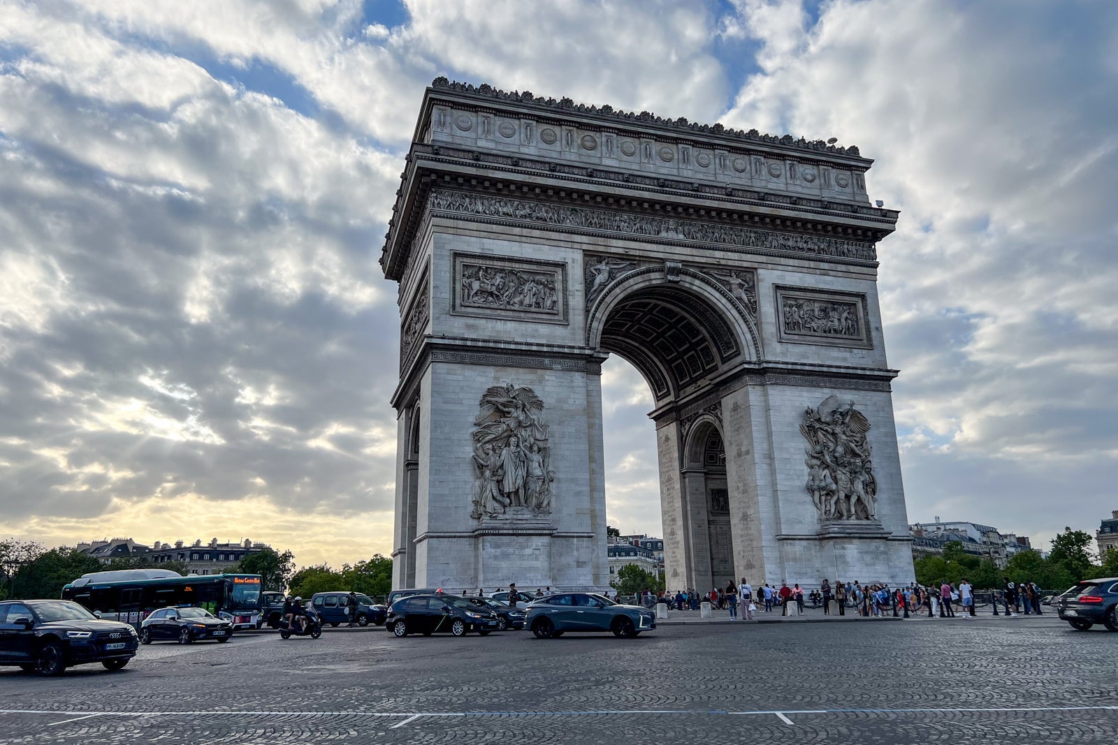 The Arc de Triomphe in Paris, France