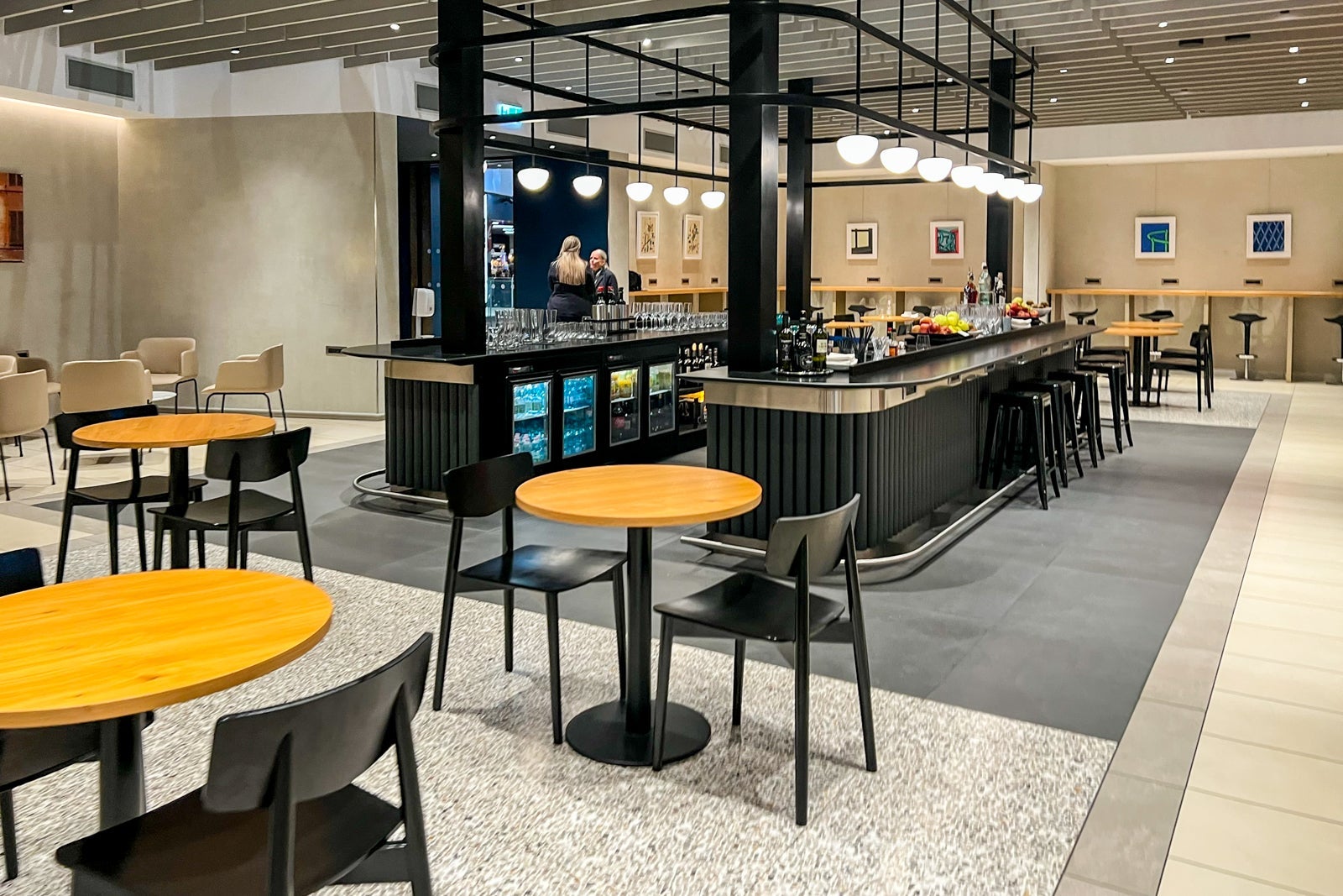 British Airways lounge in Rome airport