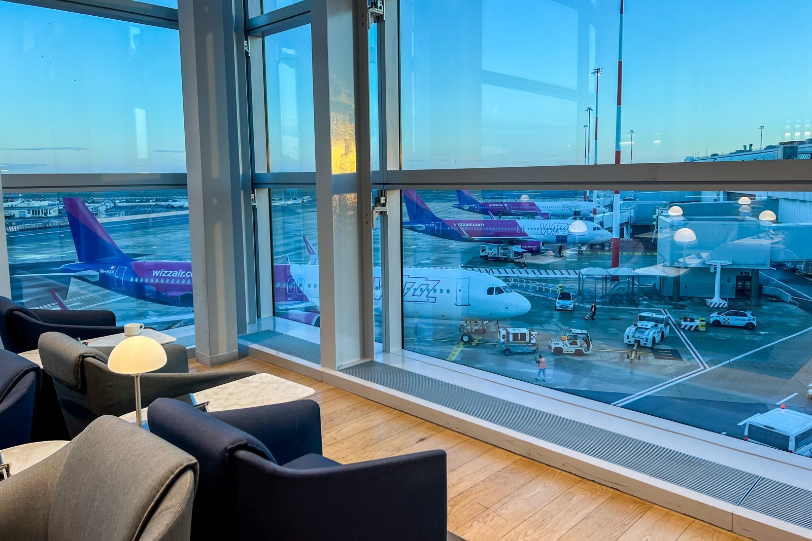 British Airways lounge in Rome airport