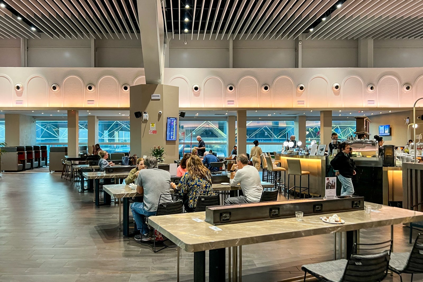 British Airways lounge in Rome airport