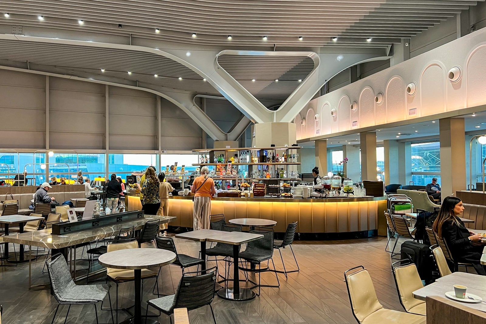 British Airways lounge in Rome airport